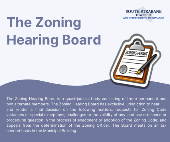 Zoning Hearing Board Infographic
