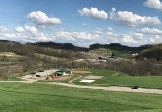 wide angle view of community park 
