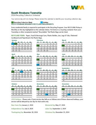 Recycling schedule image